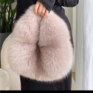 Fashion Soft Plush Half Moon Bags